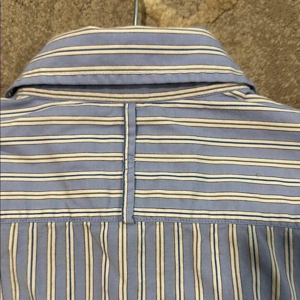 BANANA REPUBLIC Blue Striped Men's Shirt SZ M